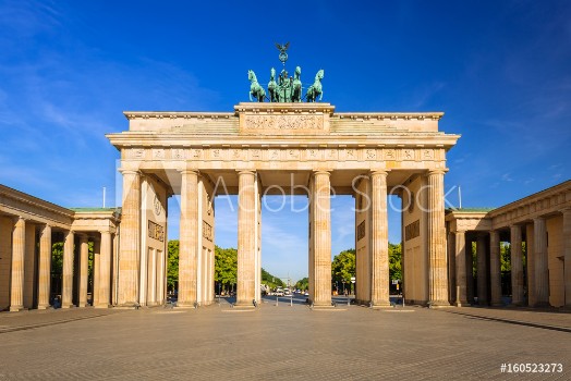 Bild på The Brandenburg Gate in Berlin at sunrise Germany